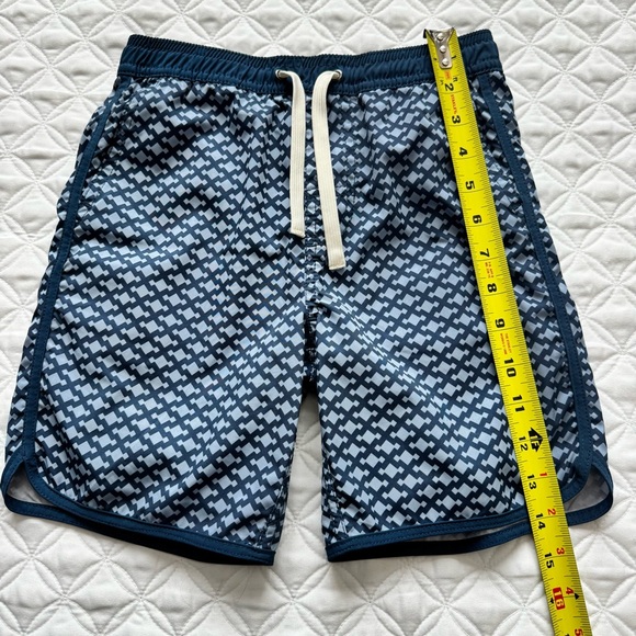 Fair Harbor Kids Anchor Trunk Mist Seaview Swim Trunks Blue White Size M - Picture 3 of 12